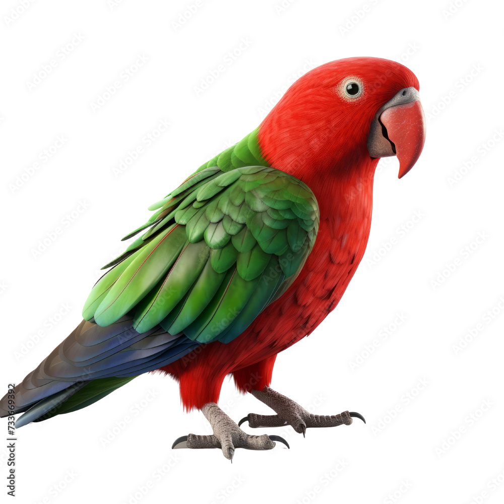 Fototapeta premium Eclectus Parrot PNG Cutout, Generative AI