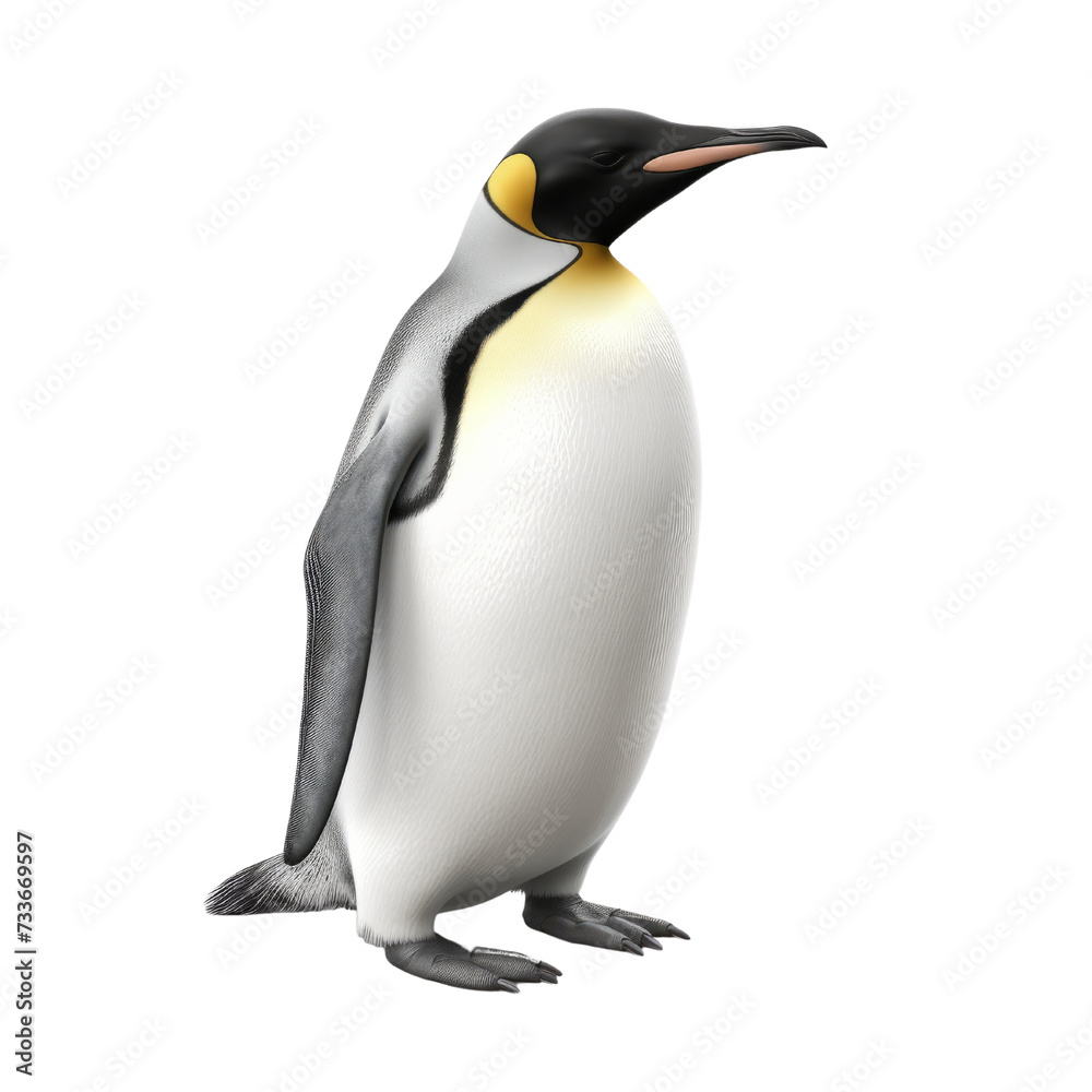 Fototapeta premium Emperor Penguin PNG Cutout, Generative AI