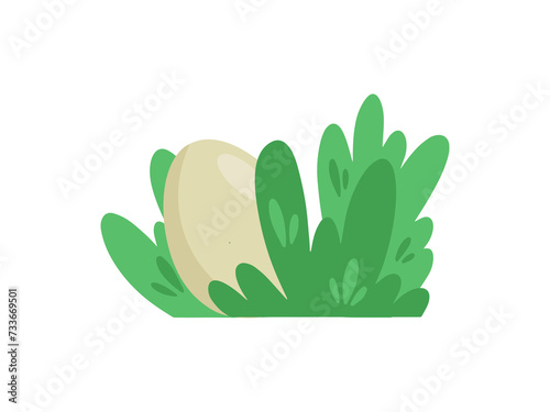 Easter Eggs in Grass Illustration
