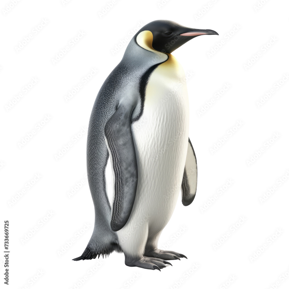 Fototapeta premium Emperor Penguin PNG Cutout, Generative AI