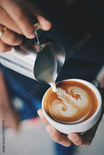 Man Serving Cup Coffee 2
