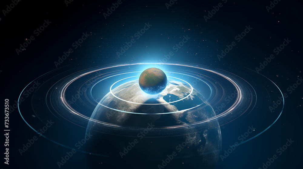 Obraz premium Space galaxy background, 3D illustration of nebulae in the universe