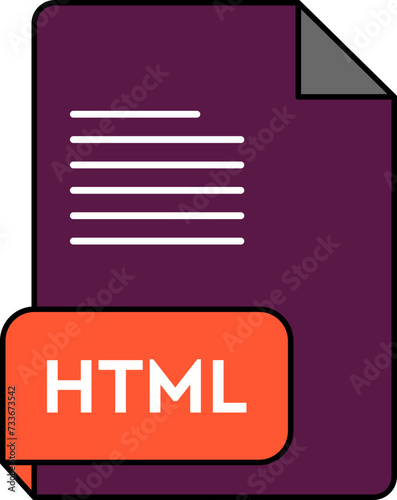 HTML File Extension icon Outrageous Orange and Wine Berry Crisp Corners