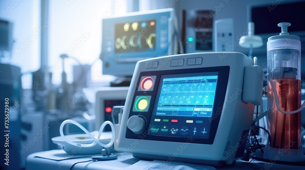 Medical equipment and tools in a modern operating room Medical equipment and tools in a modern operating room