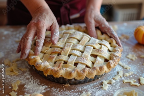 Baking pies. Autumn background . 