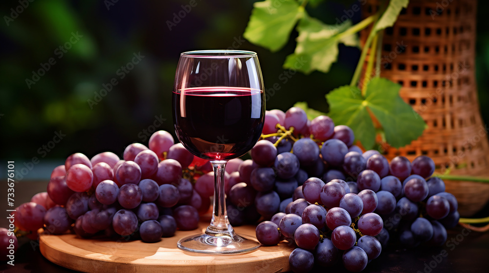 grape juice in a wine glass deep purple grape juice