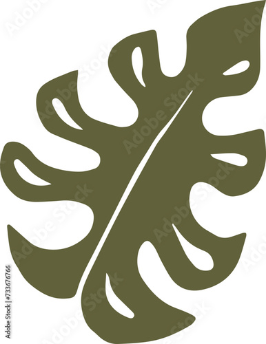 Green Nature Organic Leaf Graphic Element