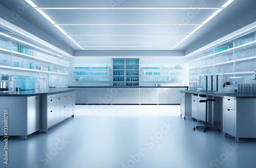 empty lab in the modern medical clinic  interior