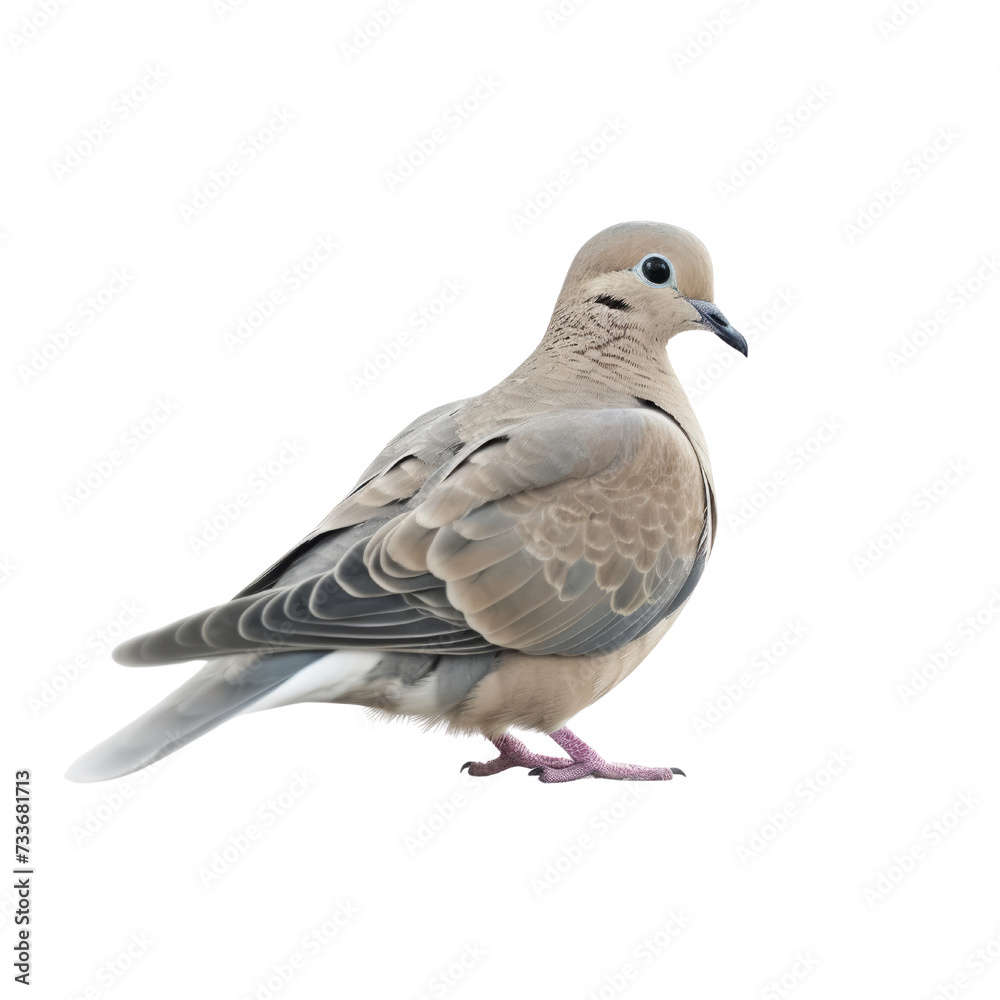 Fototapeta premium Mourning Dove PNG Cutout, Generative AI