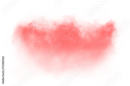 red fog decoration isolated transparent background