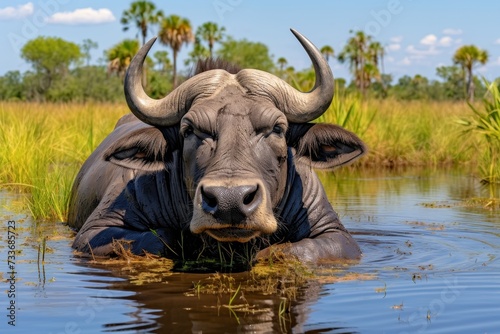 Capturing the majestic african buffalo in its natural habitat on an unforgettable safari adventure