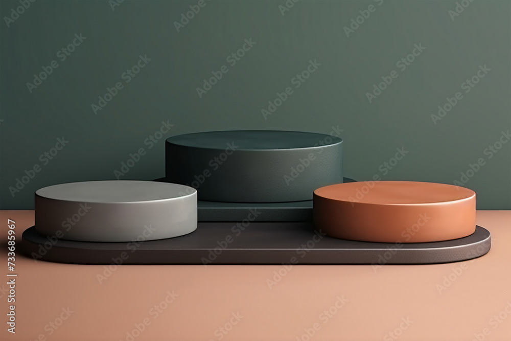 3d podium for product with clean clay effect 3d podium for product with clean clay effect