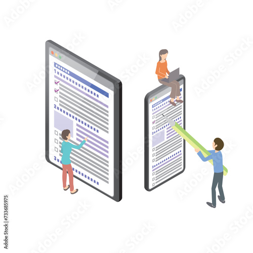 フォーム入力をする人のイラスト