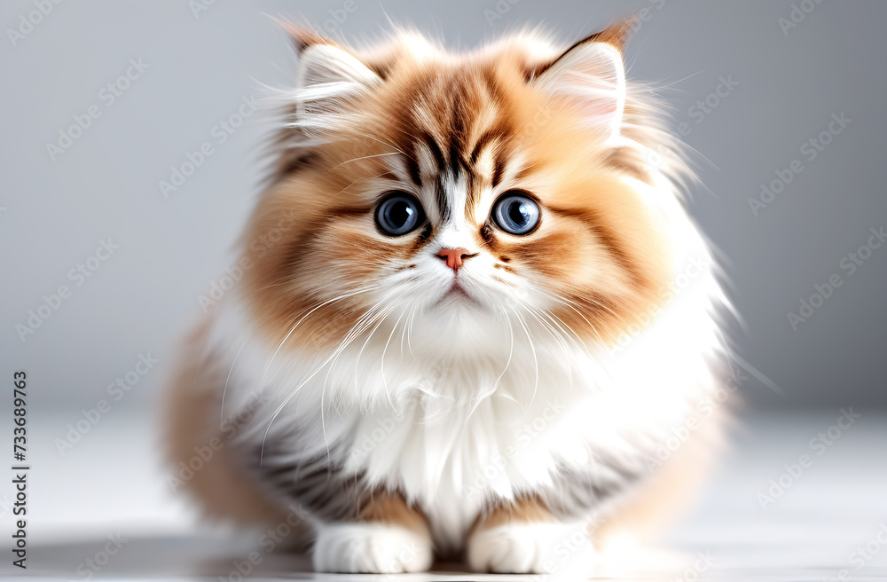 cute cat with big eyes, charming cat face