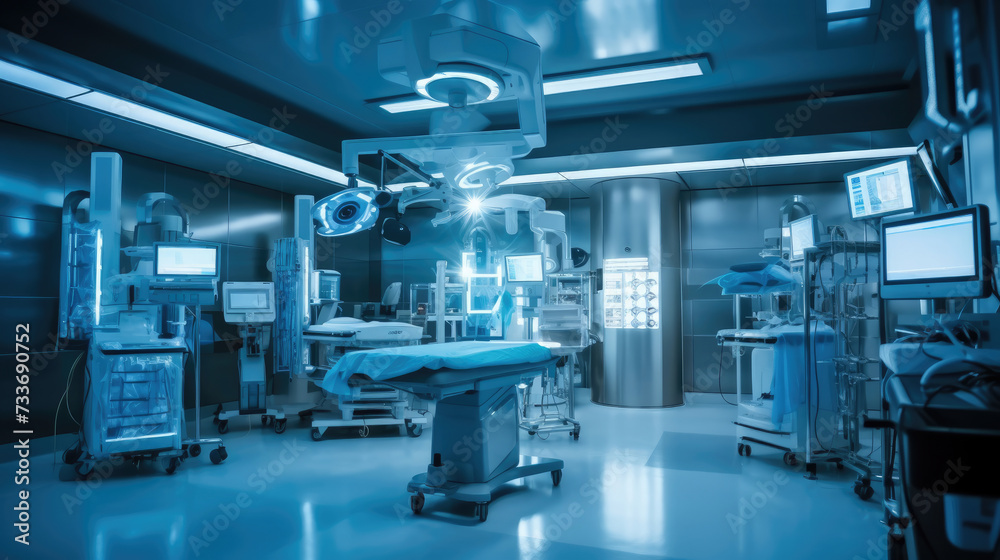 The modern equipment in the operating room The modern equipment in the operating room