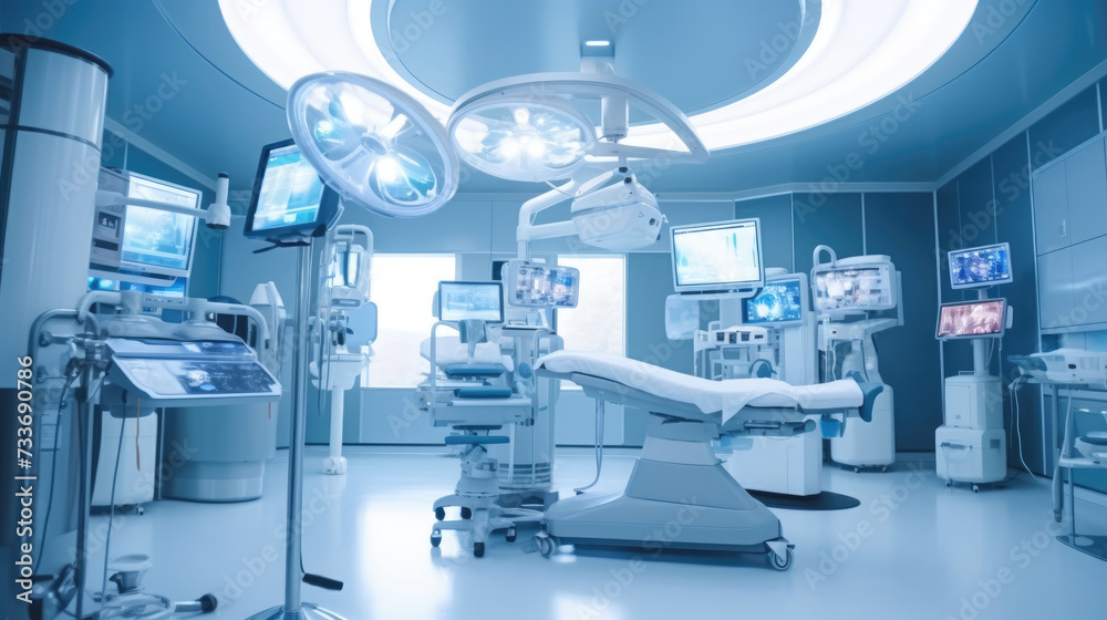 The modern equipment in the operating room The modern equipment in the operating room