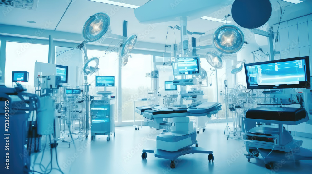 The modern equipment in the operating room The modern equipment in the operating room