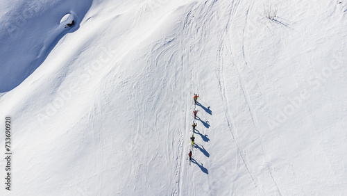 Skitouren beim Piz Tambo in der Schweiz