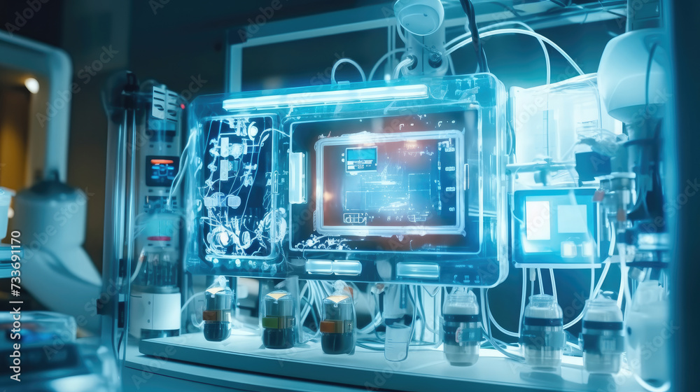 The modern equipment in the operating room The modern equipment in the operating room