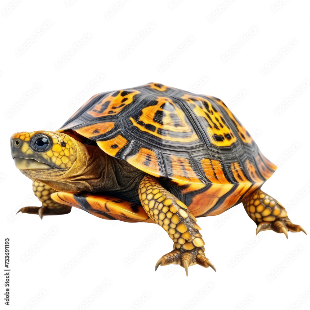 Obraz premium Eastern Box Turtle PNG Cutout, Generative AI