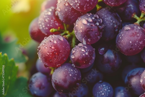 Captivating Closeup Of Vibrant Organic Red Grapes With Winelike Textured Appearance