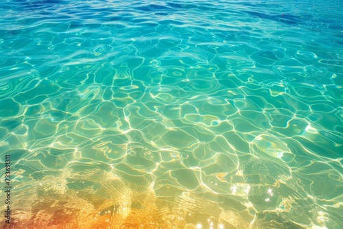 Mesmerizing Display Of Vivid Colors Adorning The Transparent Ocean Waters