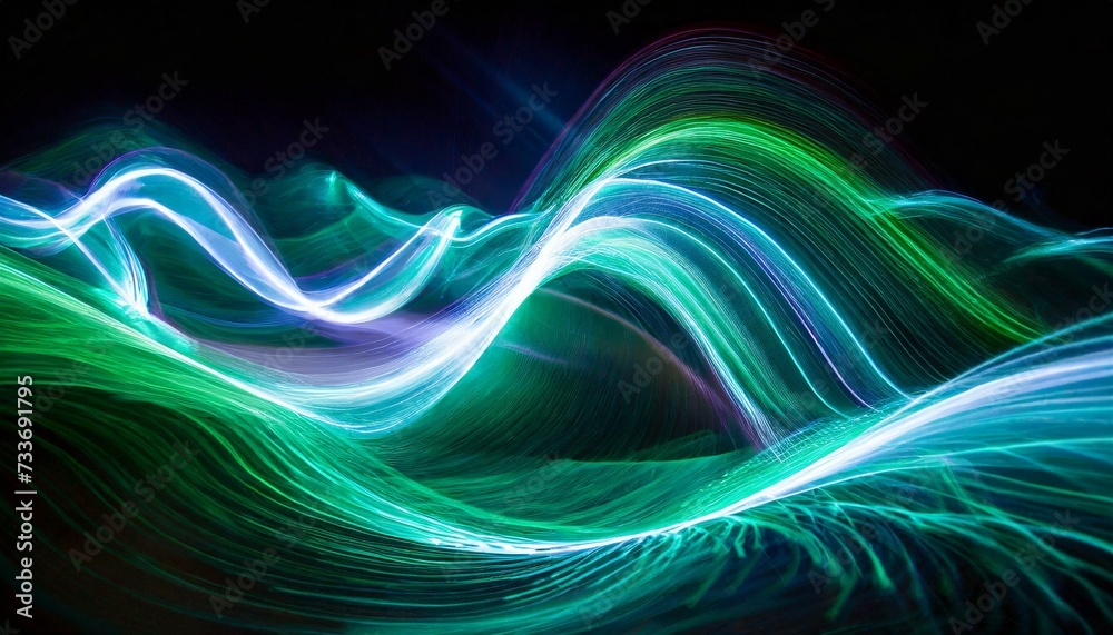 Naklejka premium Streams of light abstract Cool waves background Creative element
