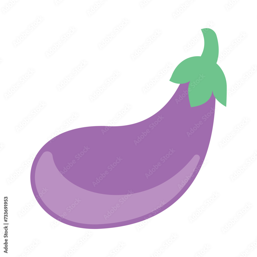 Eggplant icons, minimalist vector illustration and transparent graphic element. Isolated on white background Eggplant icons, minimalist vector illustration and transparent graphic element. Isolated on white background