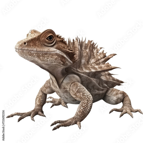 Frilled Lizard PNG Cutout  Generative AI