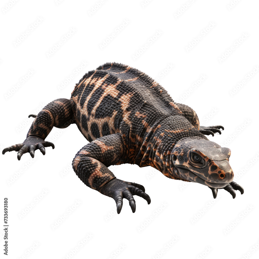 Gila Monster PNG Cutout, Generative AI Gila Monster PNG Cutout, Generative AI