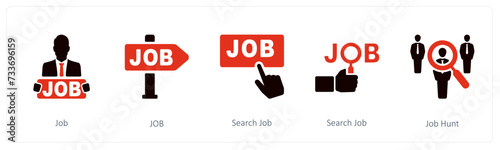 job, search job and job hunt