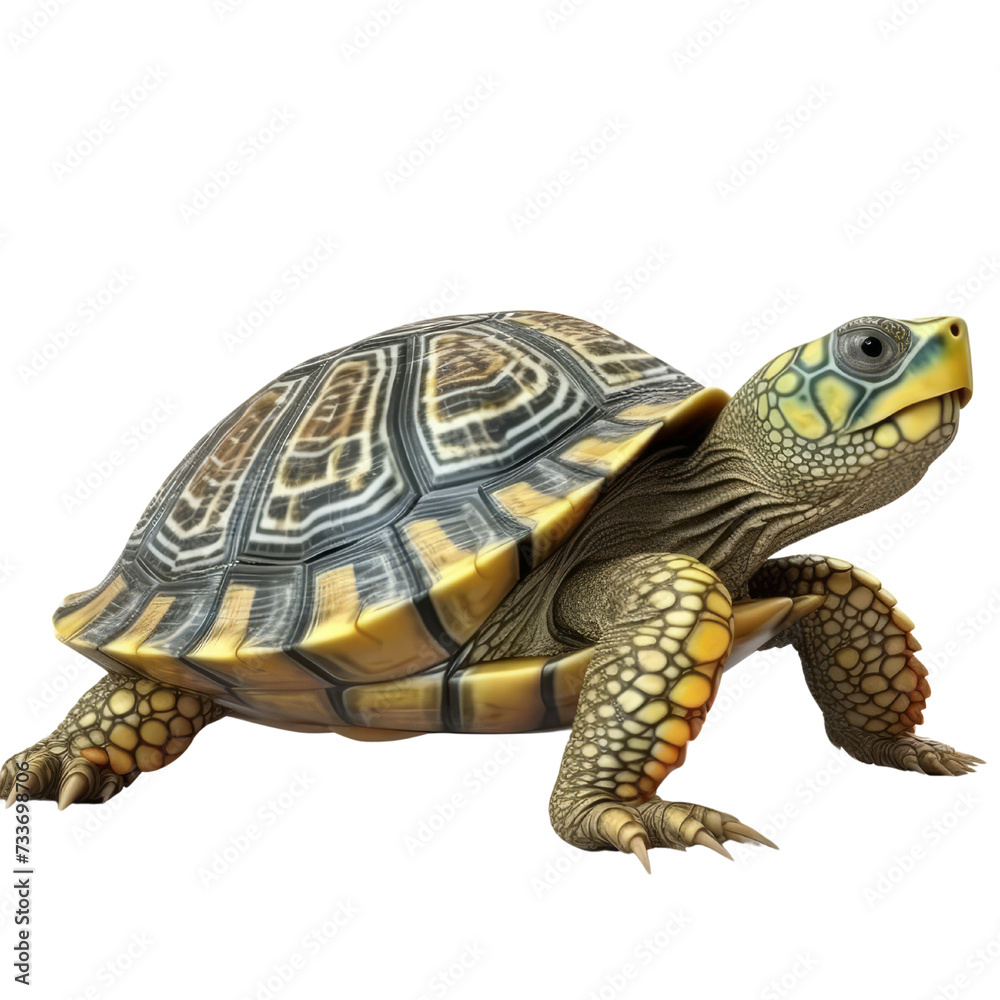 Sideneck Turtle PNG Cutout, Generative AI Sideneck Turtle PNG Cutout, Generative AI