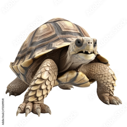 Sulcata Tortoise PNG Cutout, Generative AI