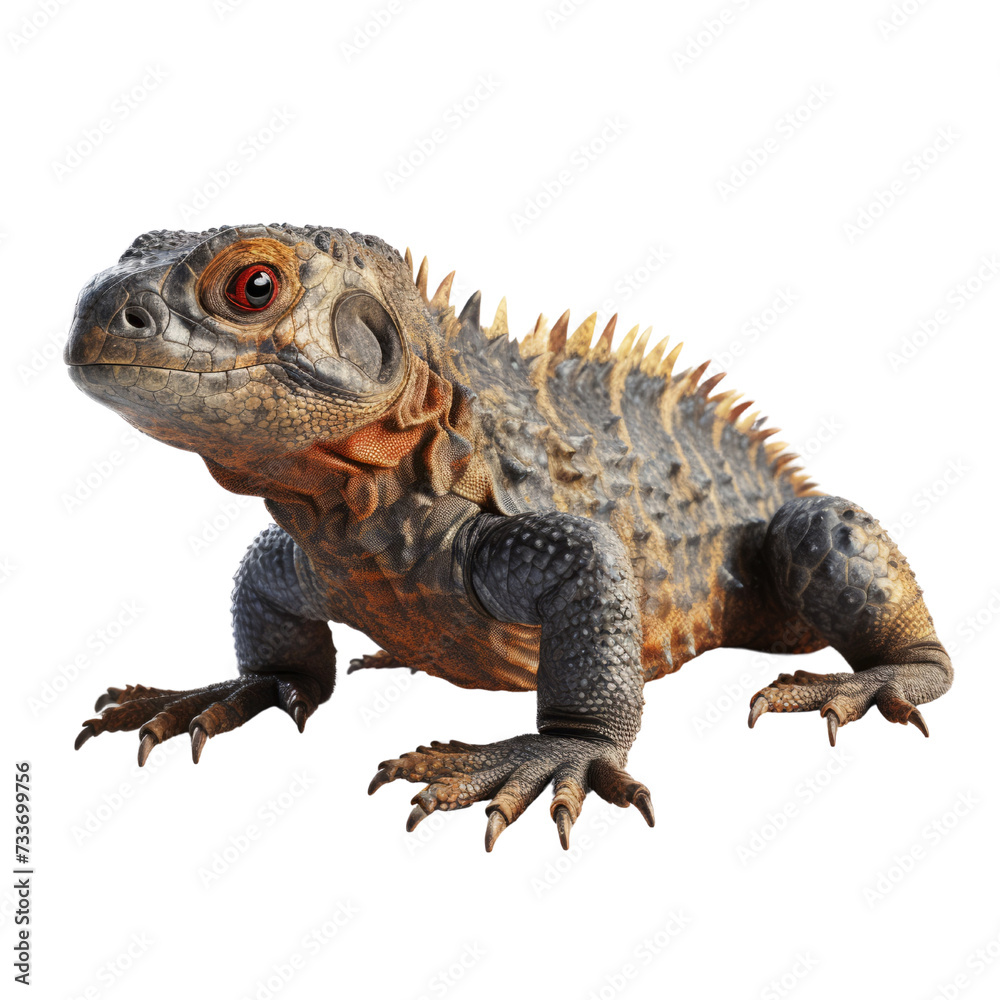 Fototapeta premium Uromastyx Lizard PNG Cutout, Generative AI