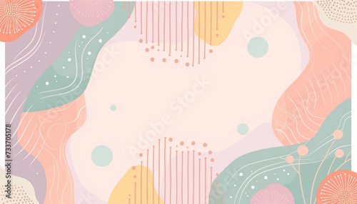 Flat design abstract background with an empty space in the middle