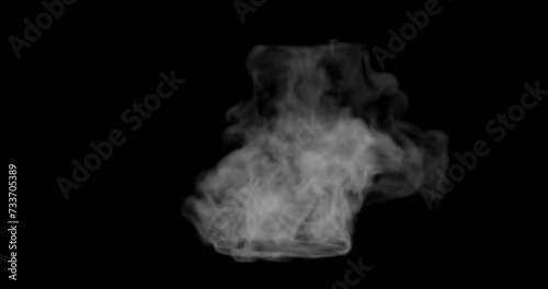 smoke or steam for hot food or high temperature effects