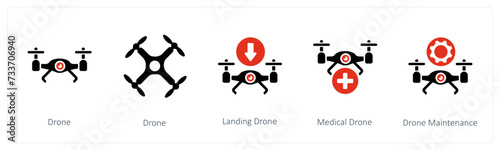 Drone  Landing Drone and Medical Drone