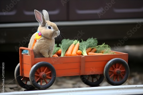Cruisin' for Carrots: Bunny's Easter Egg Delivery
 photo