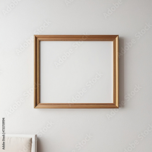 White blank photo frame wall art mockup template design