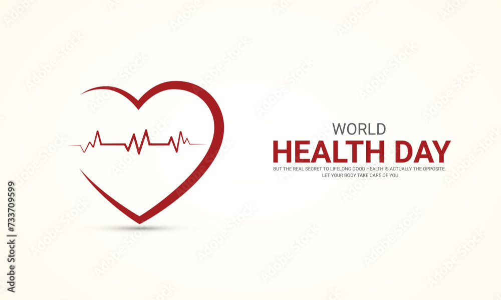World Health Day. design for banners, posters, and vector art. 3D illustration