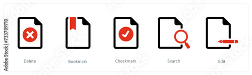 Delete, bookmark, Checkmark