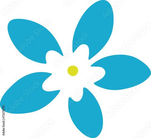 Flower hand drawing design element. Decorative flower illustration. © Visual Content