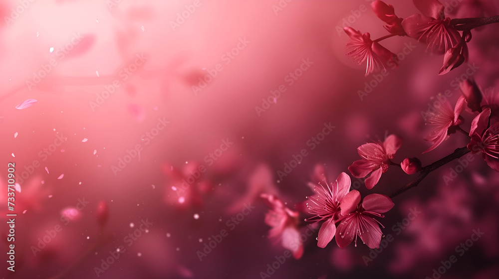 with free space sakura on dark cherry background with space for text with free space sakura on dark cherry background with space for text
