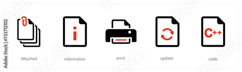Attached, information, print