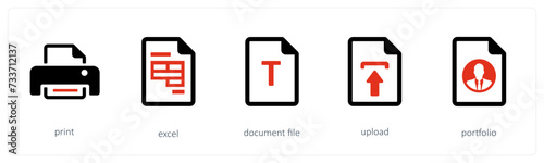 print, excel, document file