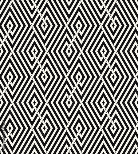 Vector seamless pattern. Modern stylish texture. Repeating geometric tiles. Weavy confused swatch with diamonds.