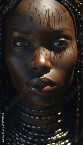 Young african woman close up © Ovidiu
