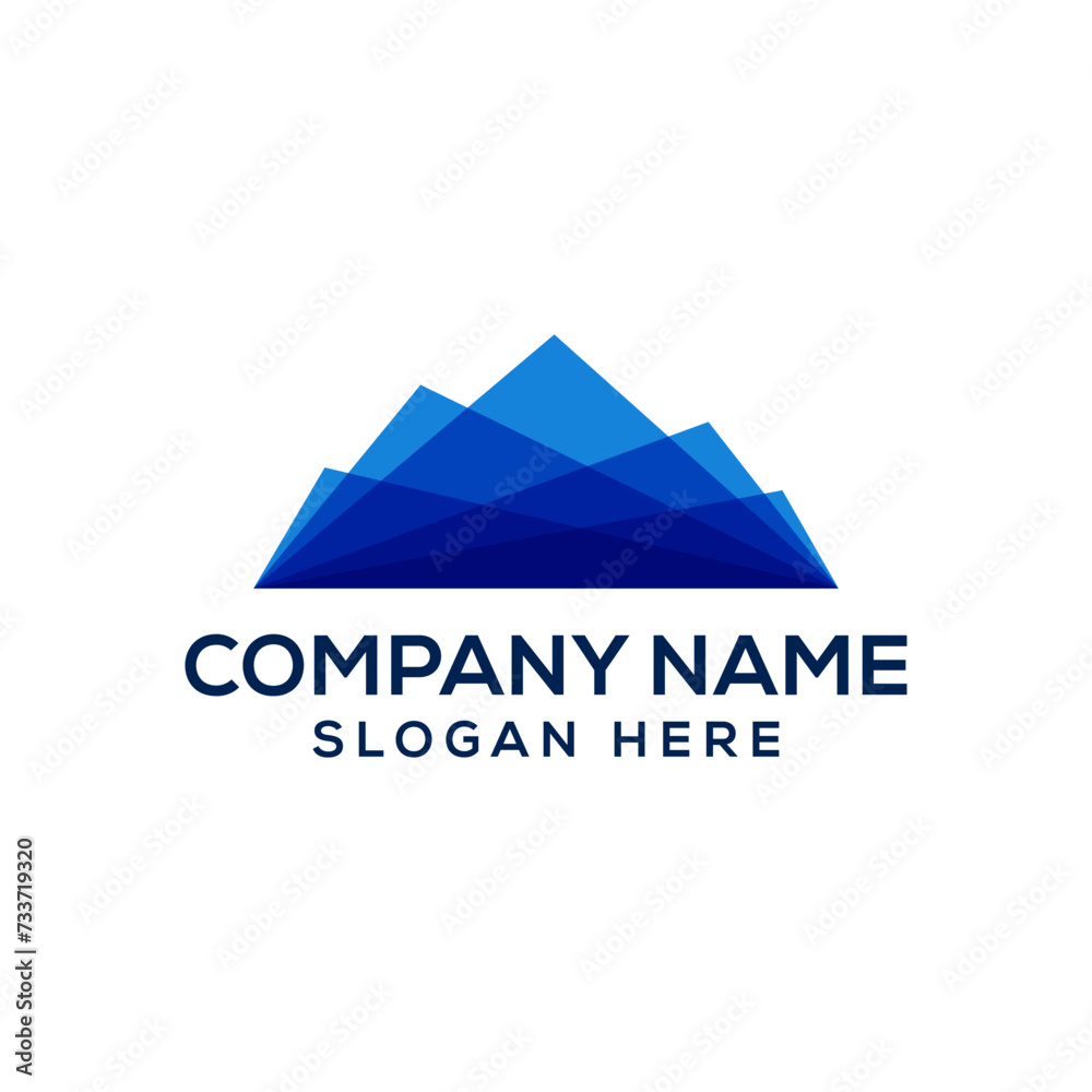 Fototapeta premium mountain finance logo design vector illustration