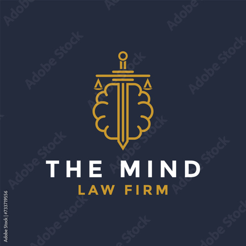 law firm logo design vector illustration