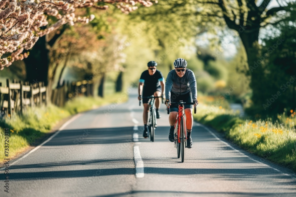 Fototapeta premium Cycling . Spring background 